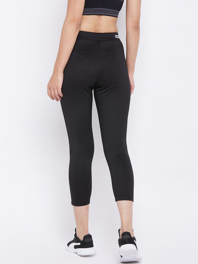 Black Cropped Track Pants - Women Track Pants