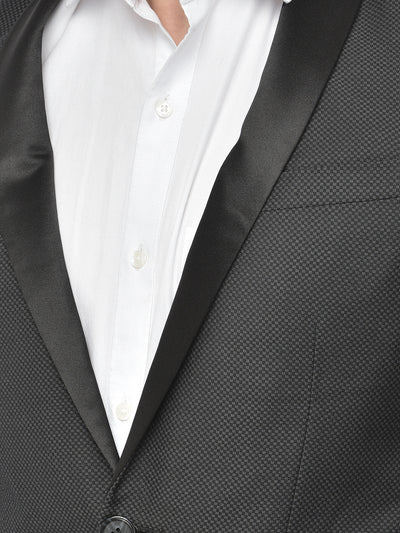 Black Satin Lapel Tuxedo Suit - Men Suits