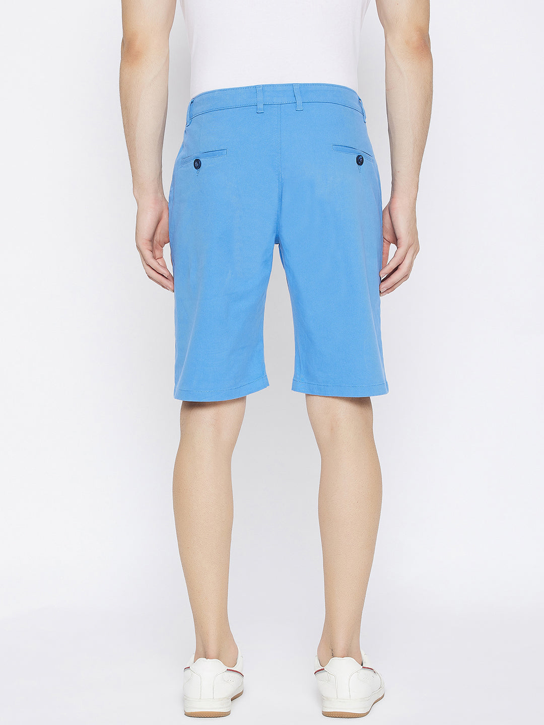 Blue Slim Fit Shorts - Men Shorts