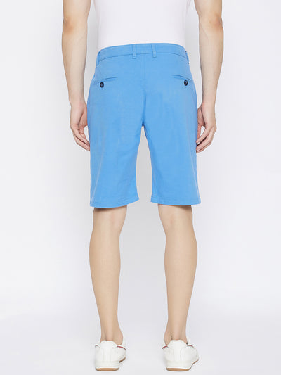 Blue Slim Fit Shorts - Men Shorts