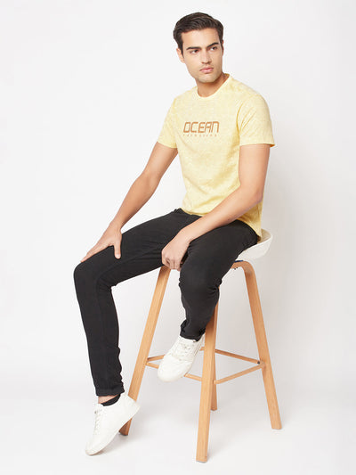  Custard Yellow Geometric T-Shirt