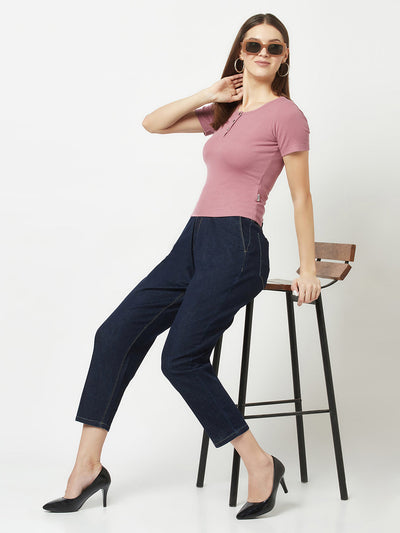 Blue Narrow-Fit Culottes