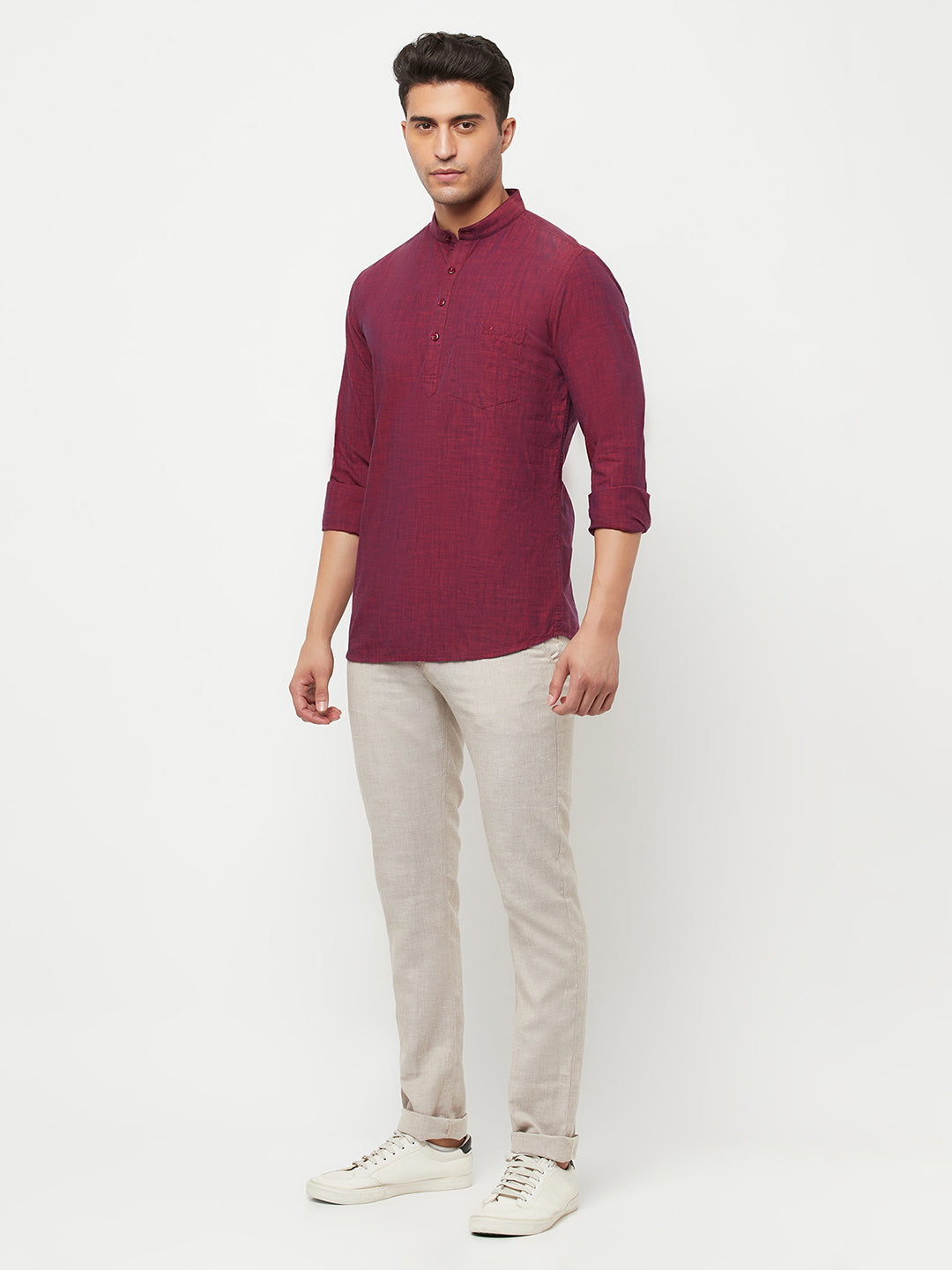 Maroon Kurta - Men Kurtas
