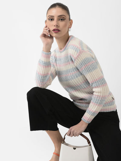  Knitted Striped Sweater