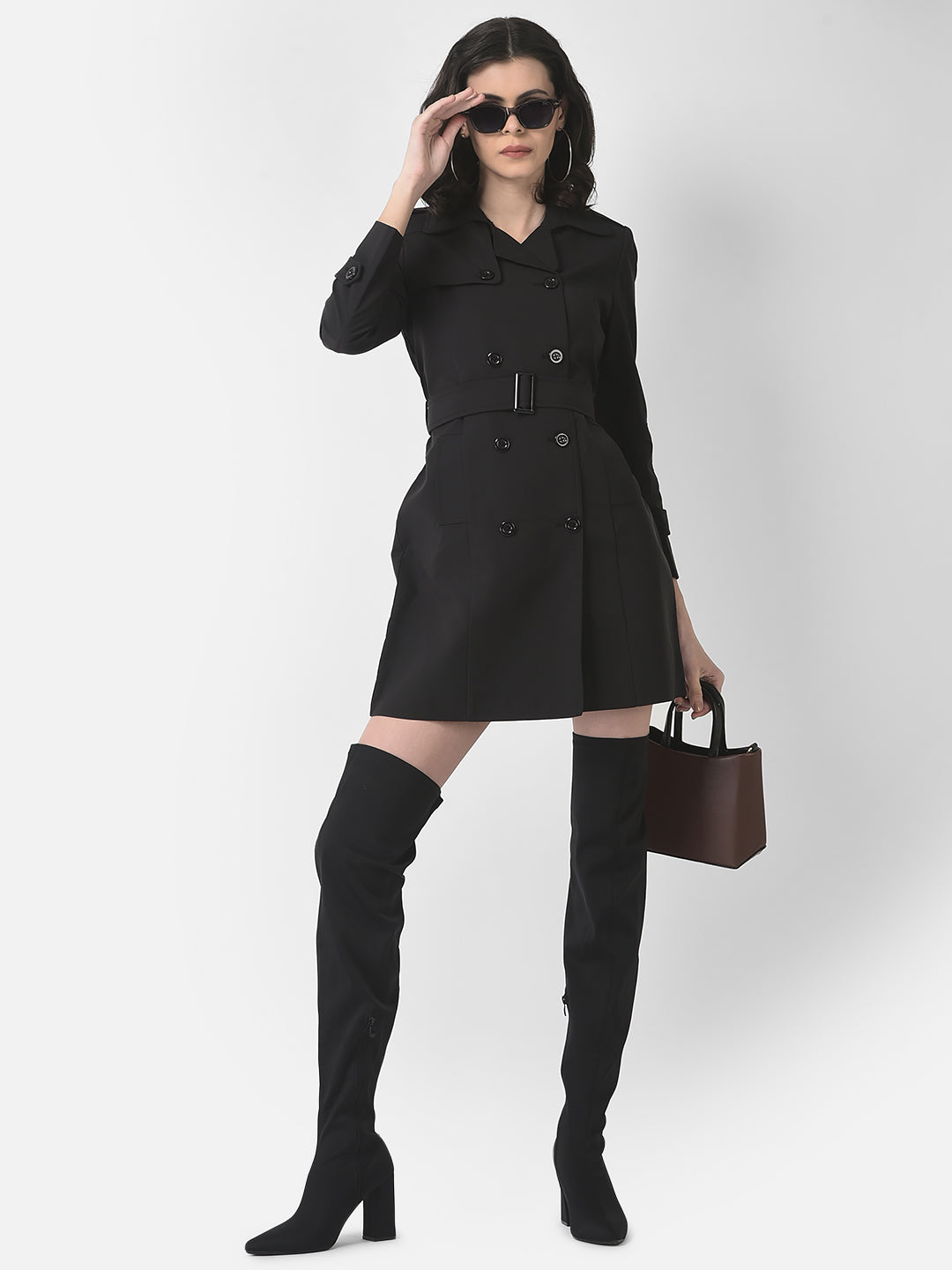  Black Belted Pea Coat