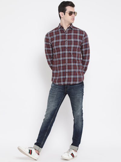 Red Checked Shirt - Men Shirts