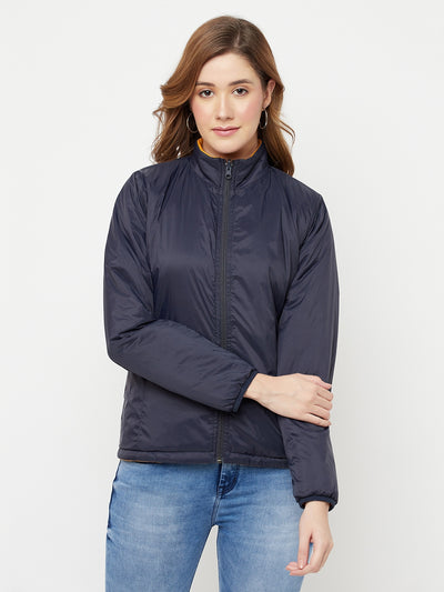 Mustard Reversible Padded Jacket - Women Jackets