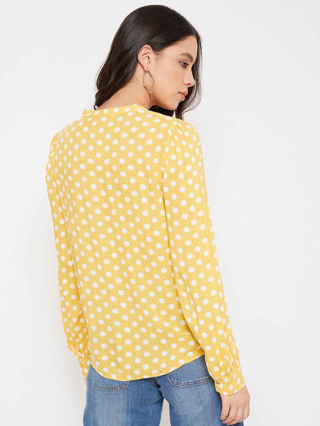 Yellow Polka Dots Tops