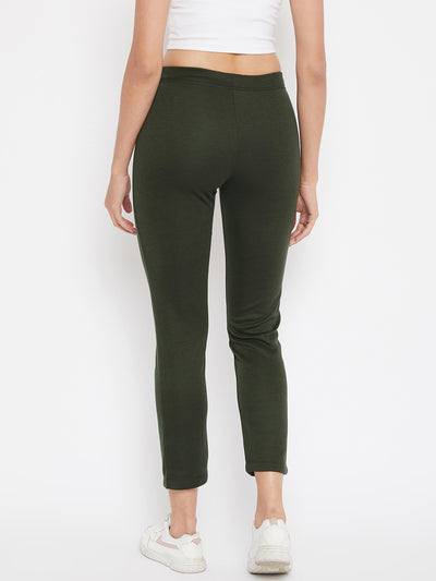 Olive Track Pants - Women Track Pants