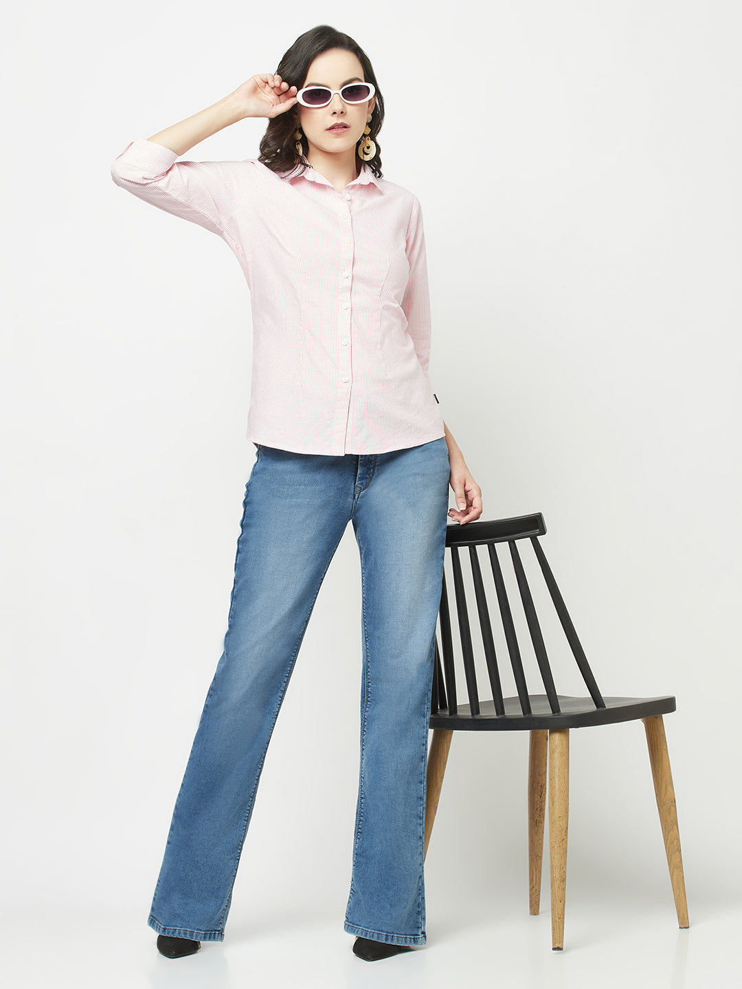  Pink Pin-Striped Shirt