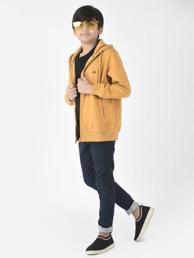  Mustard Yellow Zipper Sweatshirt 