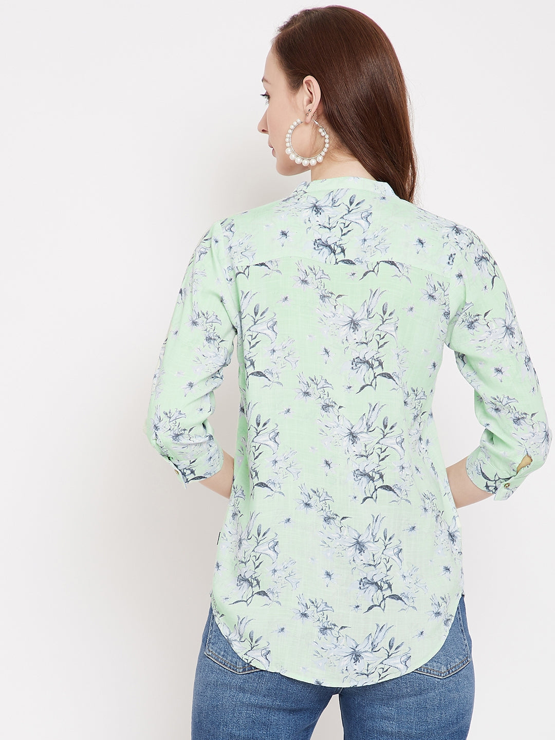 Green Floral Top - Women Tops