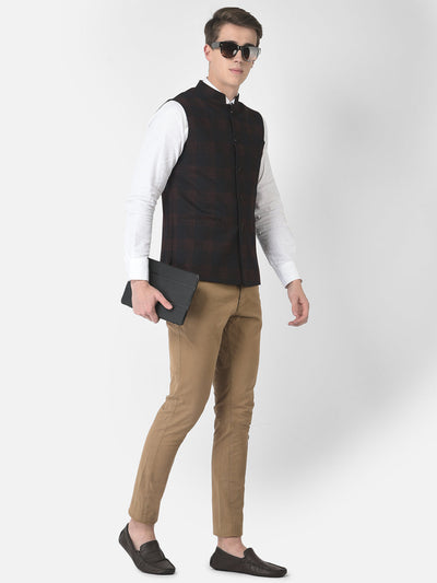  Multi-Coloured Checked Waistcoat