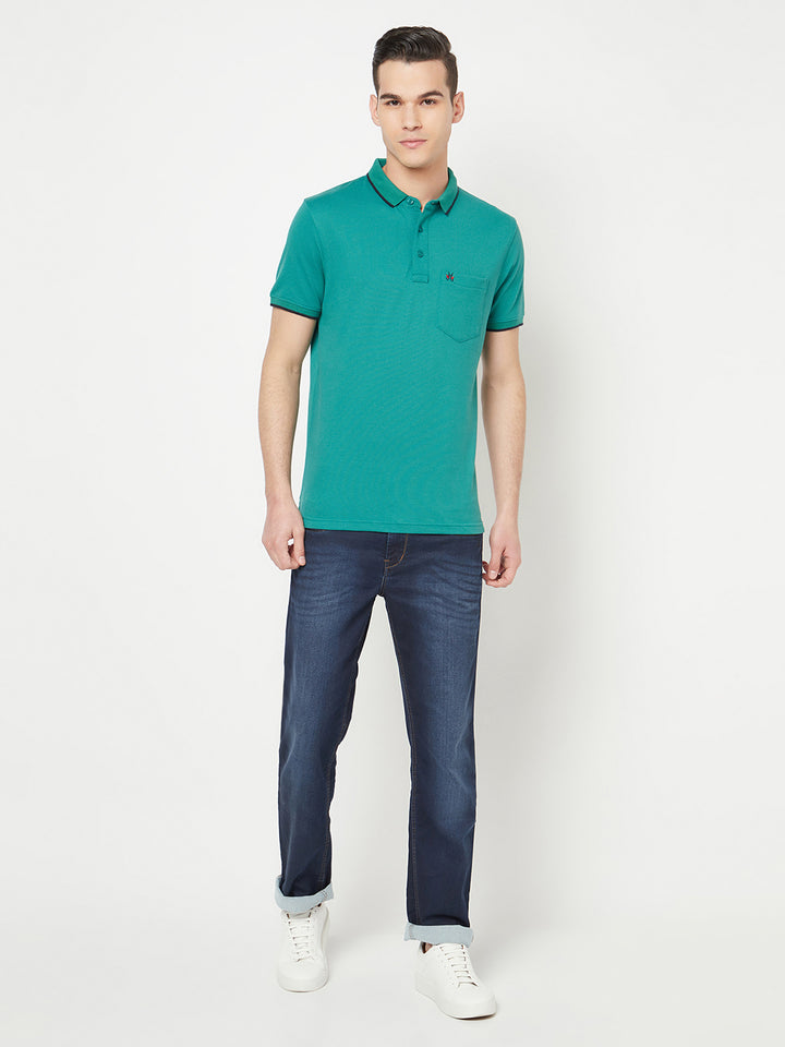 Green Polo T-Shirt - Men T-Shirts