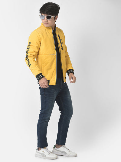  Yellow Graffiti Padded Jacket