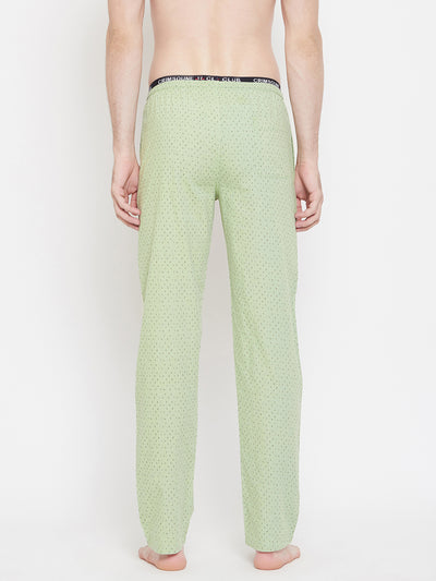 Green Printed Lounge Pants - Men Lounge Pants