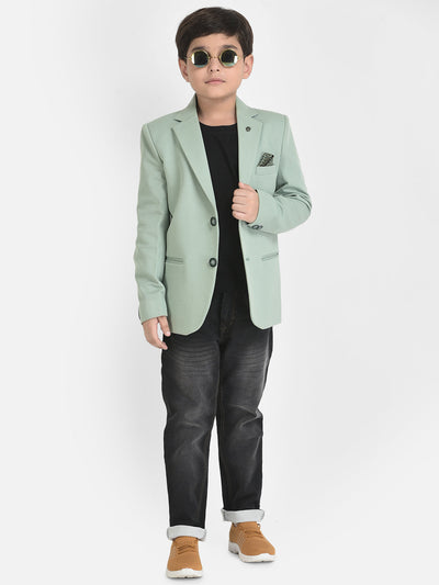 Light Green Blazer with 3 Pocket Styling