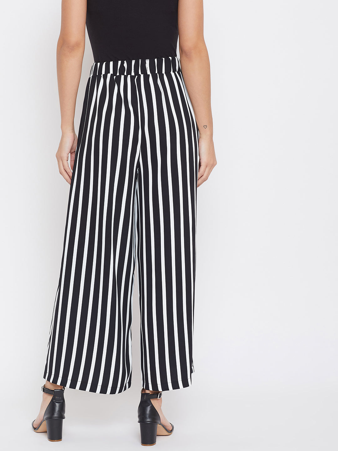 Striped Flared Culottes - Women Trousers