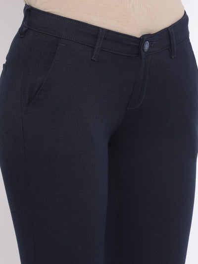 Black Denim Slim fit Trousers - Women Trousers