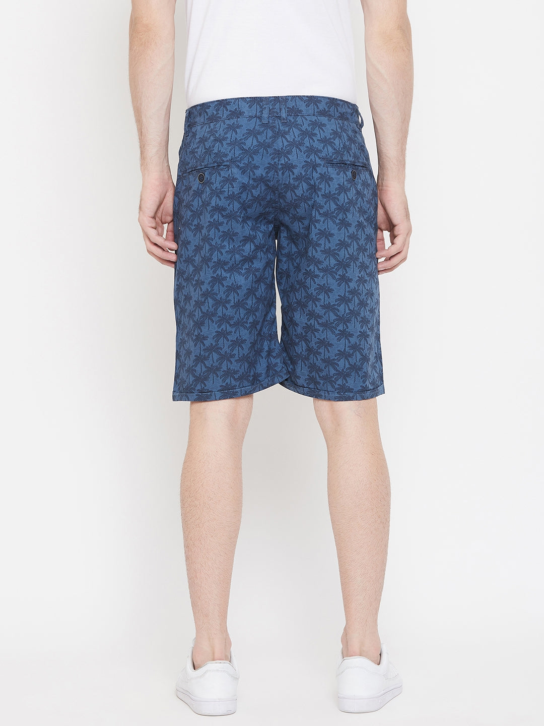 Blue Printed shorts - Men Shorts