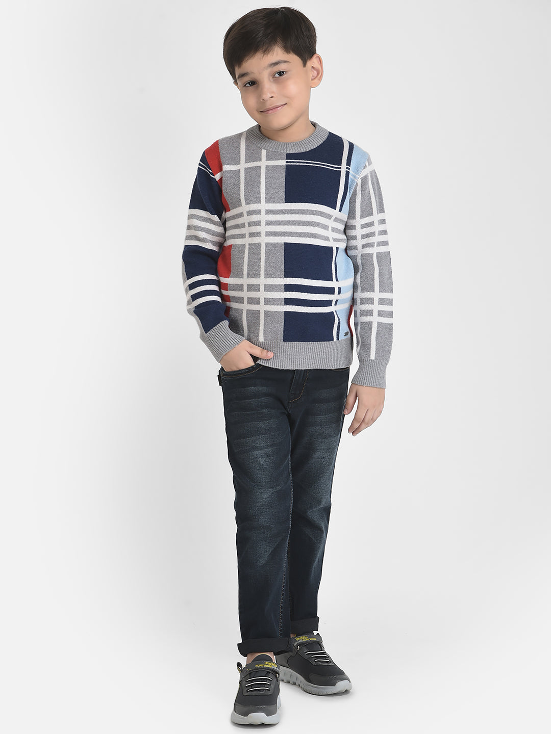 Multi-Coloured Abstract Sweater-Boys Sweaters-Crimsoune Club