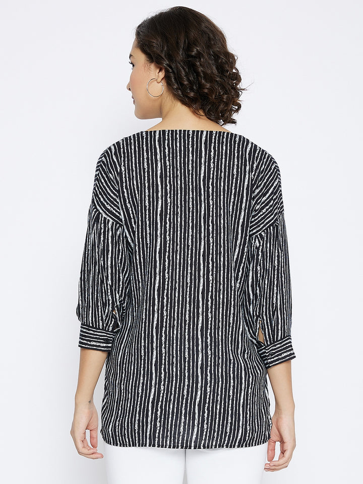 Black Striped Top - Women Tops