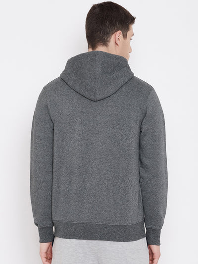 Grey Hooded Sweatshirt - Men Sweatshirts