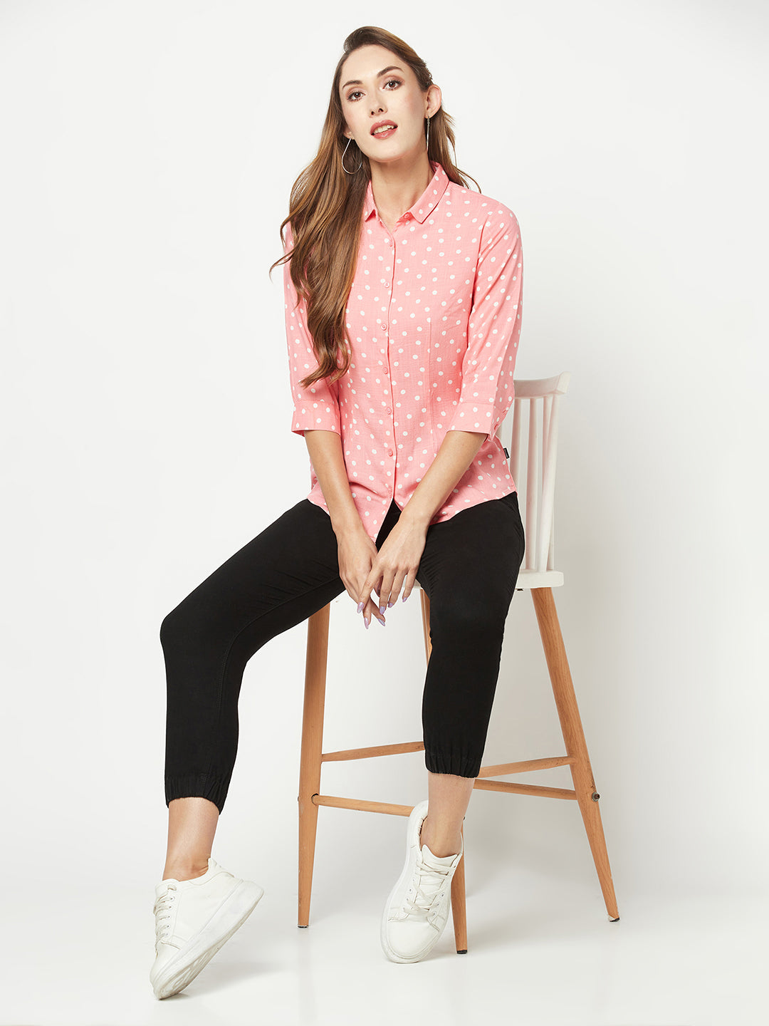  Pink Polka-Dotted Shirt