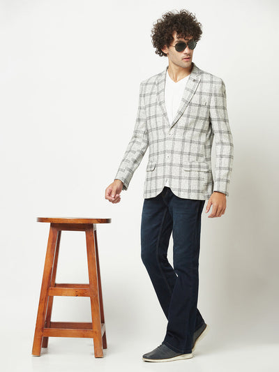  Grey Checkered Blazer