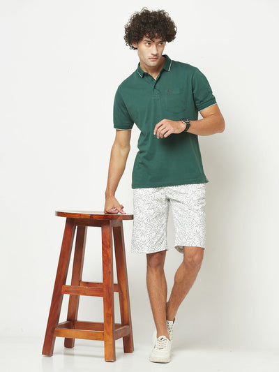  Plain Bottle Green Polo T-Shirt