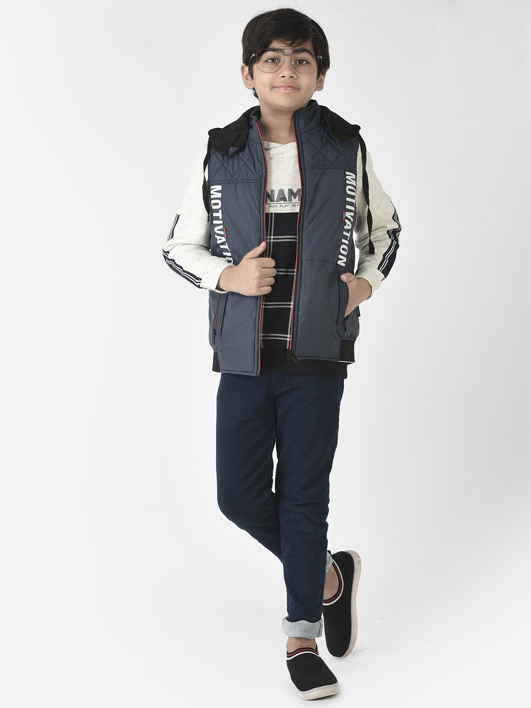  Navy Blue Motivation Gilet