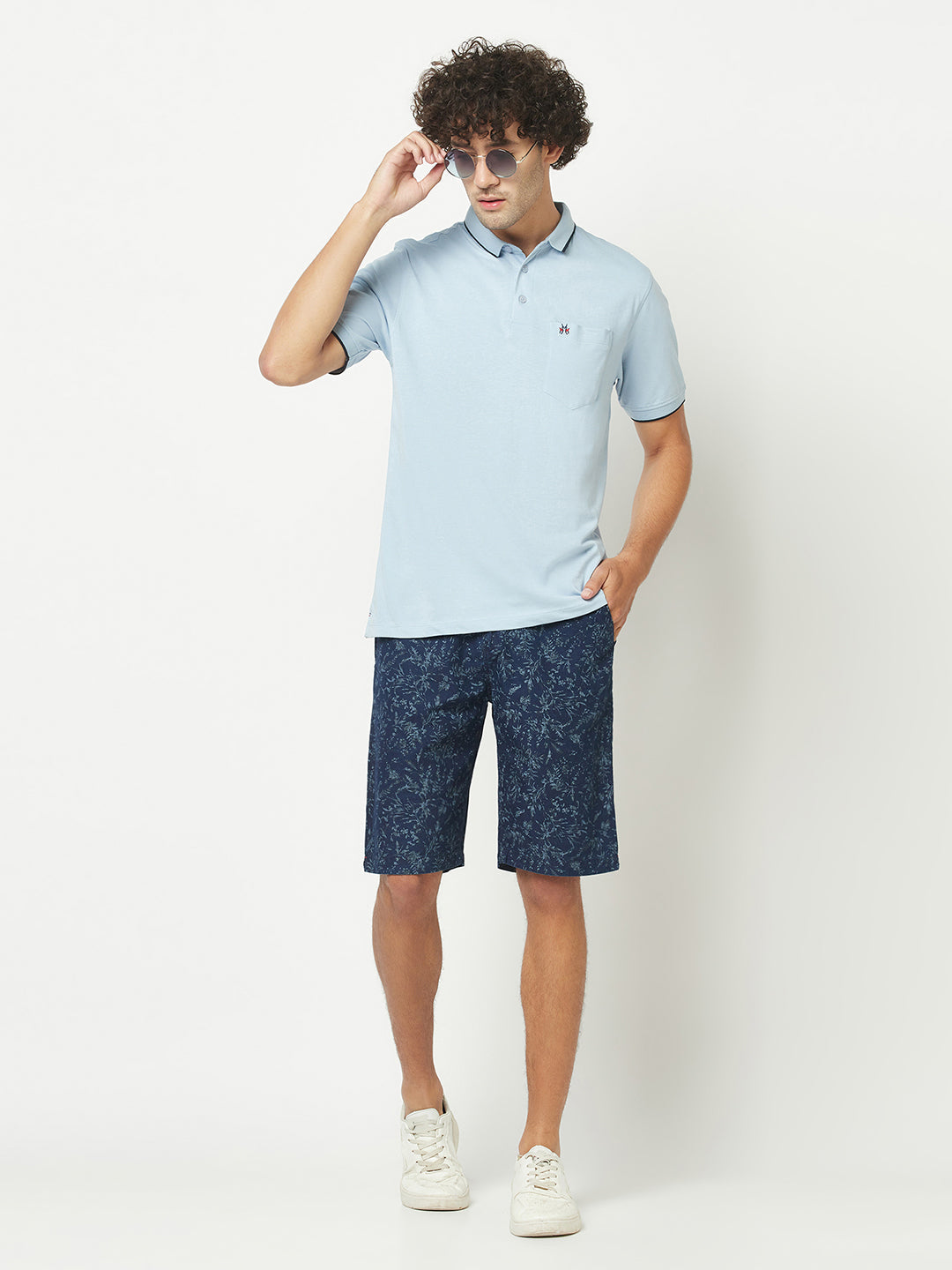  Plain Light Sky Blue Polo T-Shirt