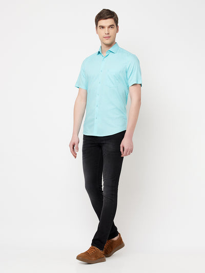 Green Printed Casual Shirt - Men Shirts