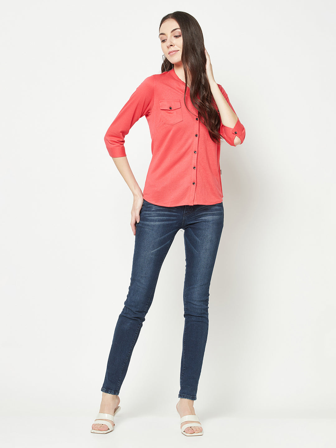  Pink Shirt Style Top