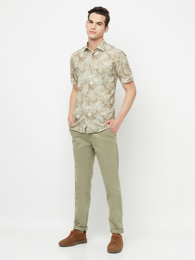 Olive Casual Trousers - Men Trousers