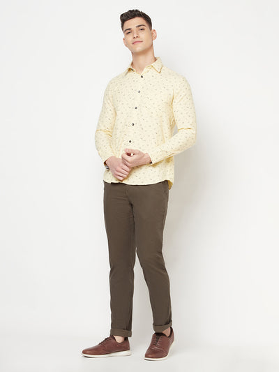 Yellow Floral Shirt - Men Shirts
