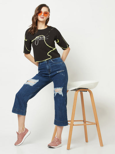  Black Grace Cropped T-Shirt