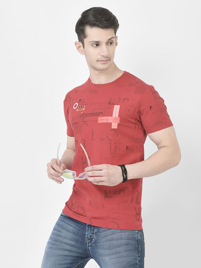  Red Graphic T-Shirt