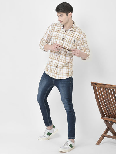  Beige Plaid Shirt