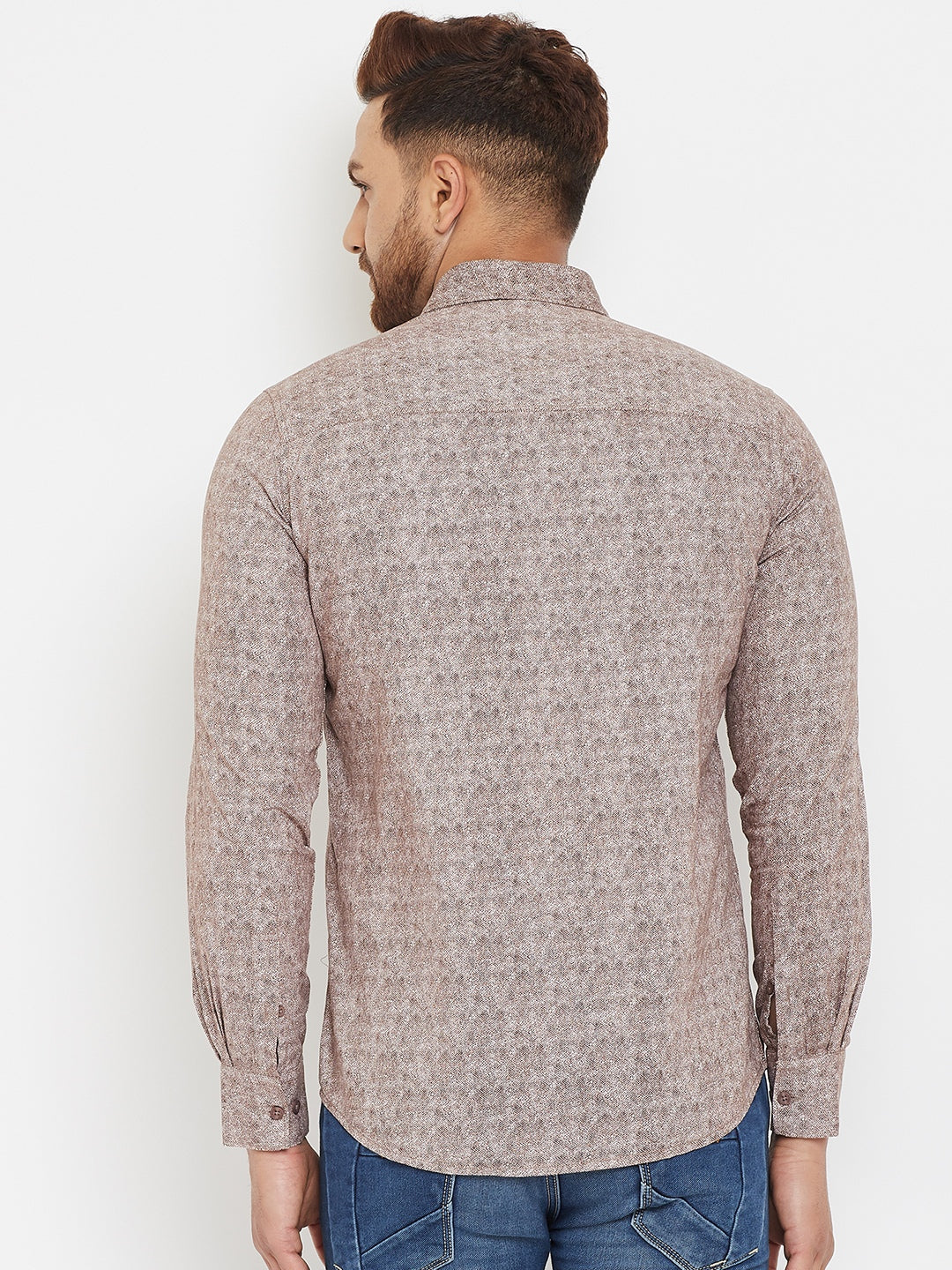 Brown Printed Shirt - Men Shirts