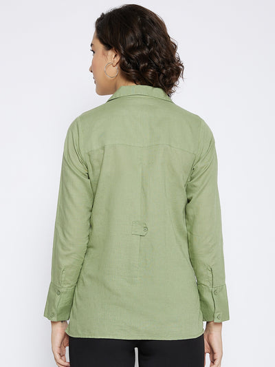 Green Slim Fit shirt - Women Shirts