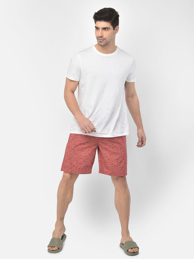 Pink Printed Lounge Shorts - Men Lounge Shorts