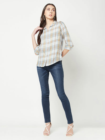  Sky Blue Checked Shirt