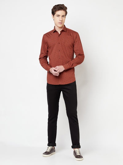 Brown Floral Shirt - Men Shirts