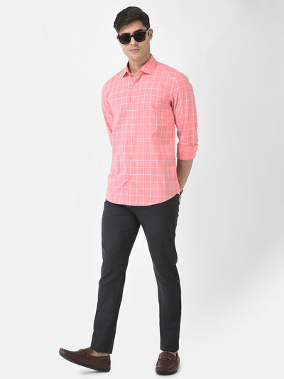  Pink Shirt in Graph Checks