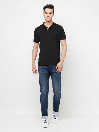 Black Polo T-Shirt - Men T-Shirts