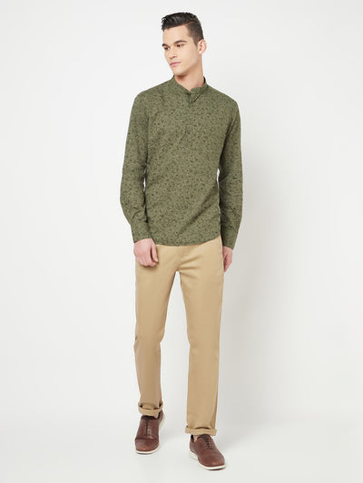 Beige Casual Trousers - Men Trousers