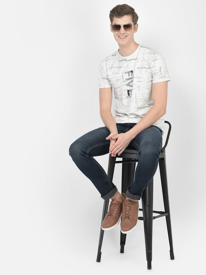  Blue Light Stone-Wash Jeans