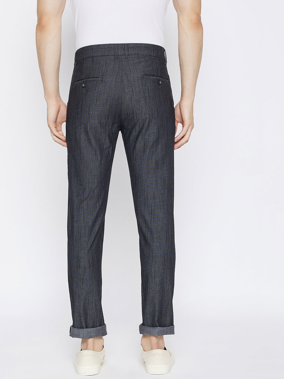 Black Slim Fit Trousers - Men Trousers