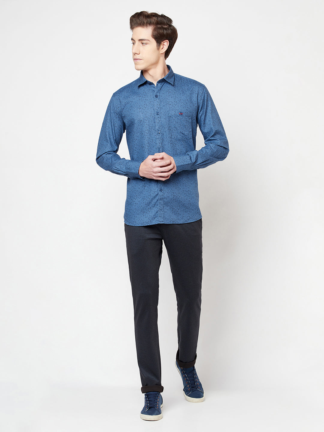 Blue Printed Shirt - Men Shirts